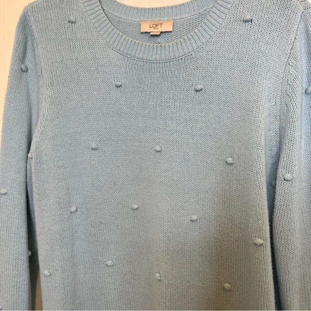 Loft blue Pom Pom sweater size xl - Picture 5 of 6